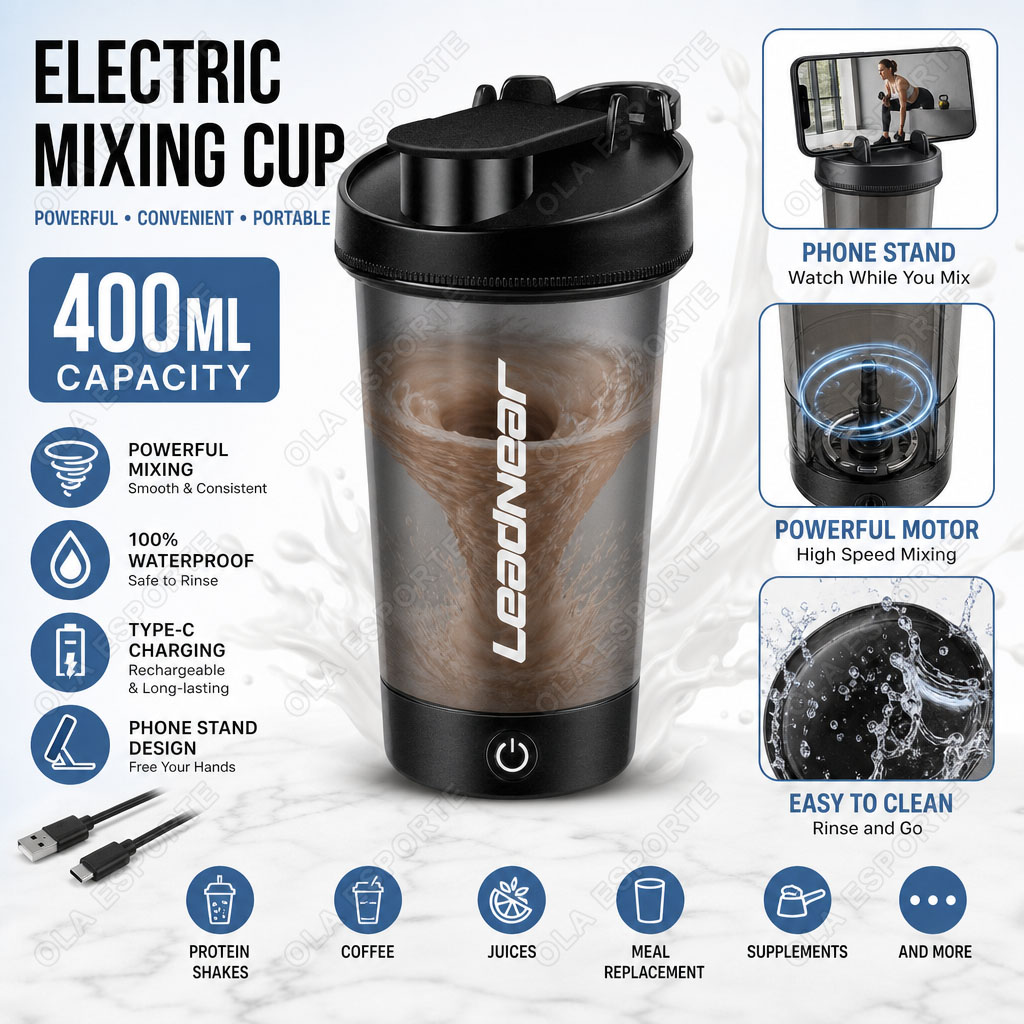 Protein Bar - Met telefoonhouder, elektrische mengbeker 400ML, draagbare